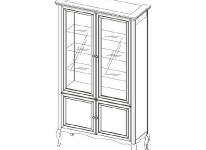 Cabinet Classical Display Cabinet Solid Wood Real Wood - Model PR-W2